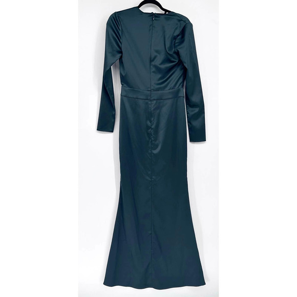 House of CB Women's Serafina Green Plunge High Slit Evening Maxi Dress‎ Small - Picture 4 of 6